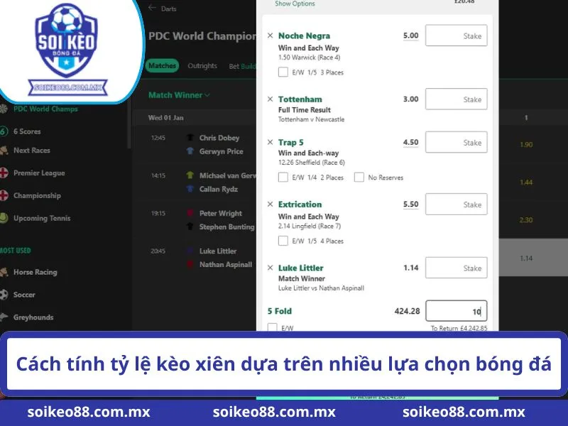 Kèo Xiên Là Gì Trong Bóng Đá Và Cách Hoạt Động 3 Cách tính tỷ lệ kèo xiên dựa trên nhiều lựa chọn bóng đá