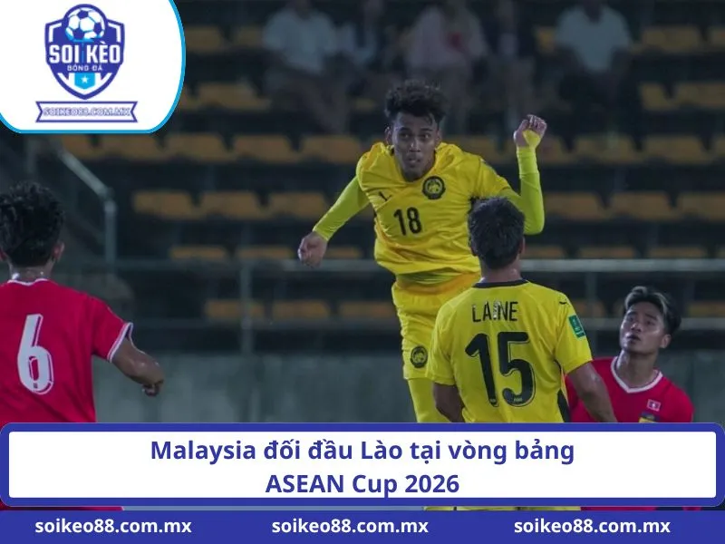 Malaysia đối đầu Lào tại vòng bảng ASEAN Cup 2026